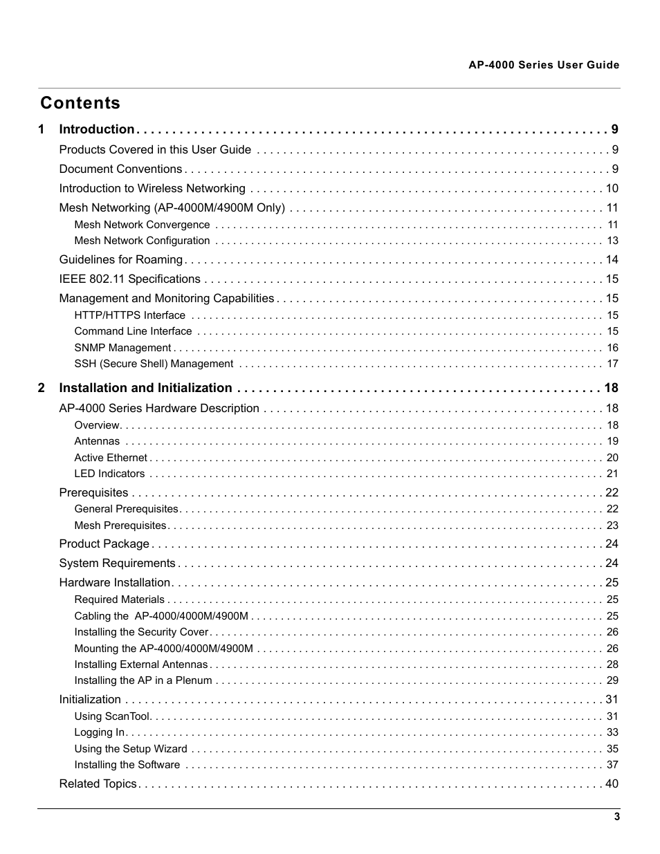 Proxim AP-4000 User Manual | Page 3 / 235