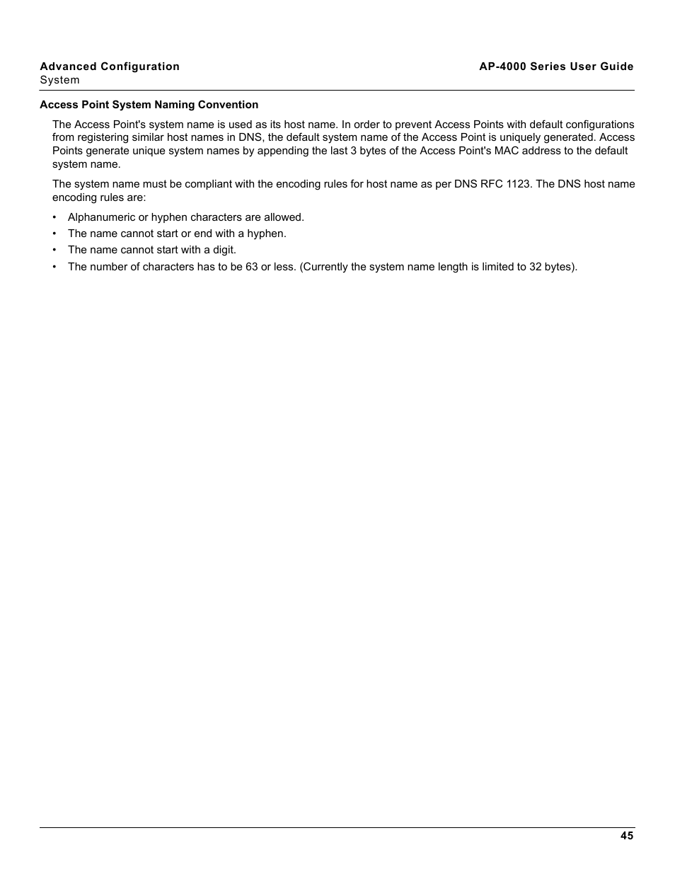 Access point system naming convention | Proxim AP-4000 User Manual | Page 45 / 235