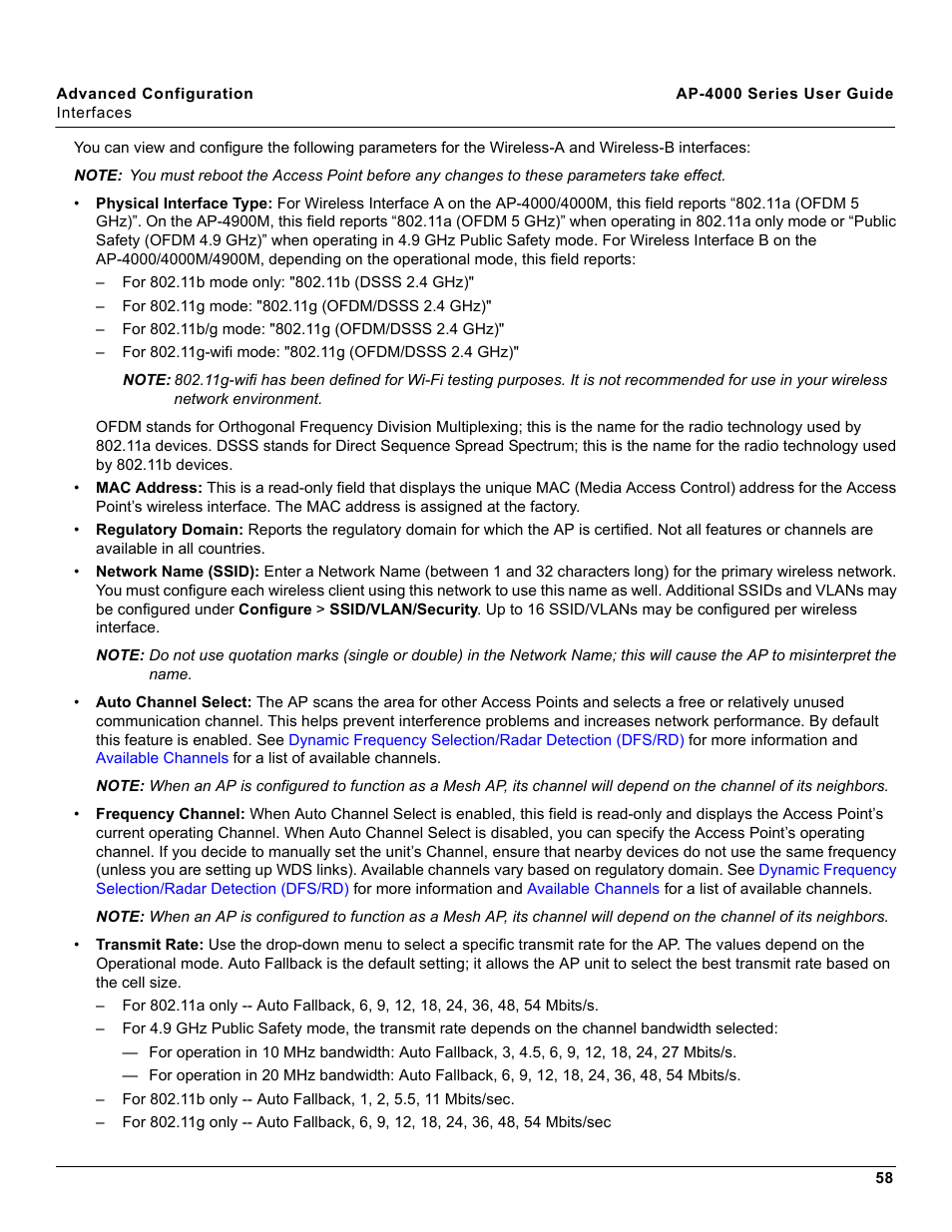 Proxim AP-4000 User Manual | Page 58 / 235