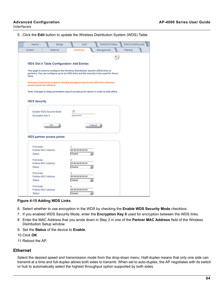 Ethernet | Proxim AP-4000 User Manual | Page 64 / 235