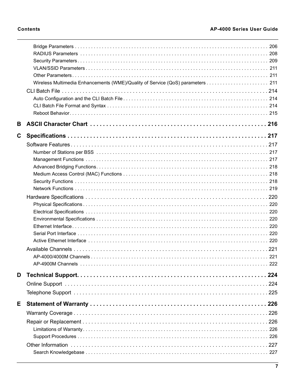 Proxim AP-4000 User Manual | Page 7 / 235