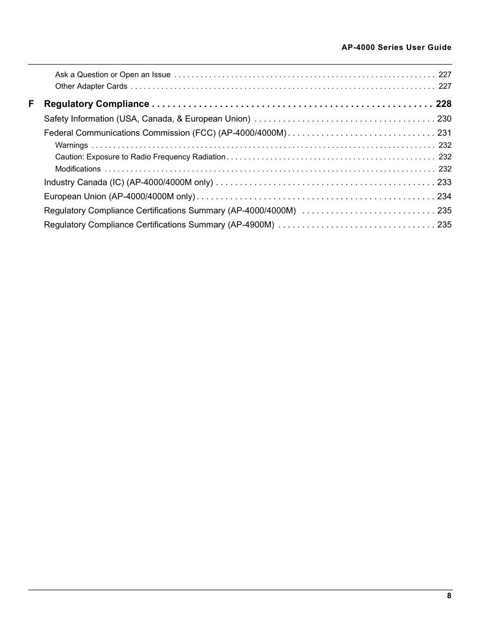 Proxim AP-4000 User Manual | Page 8 / 235