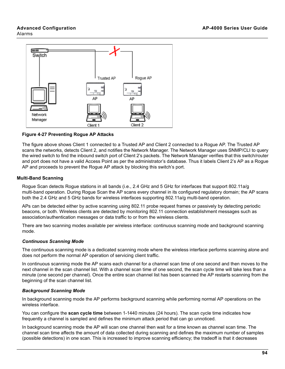 Multi-band scanning | Proxim AP-4000 User Manual | Page 94 / 235