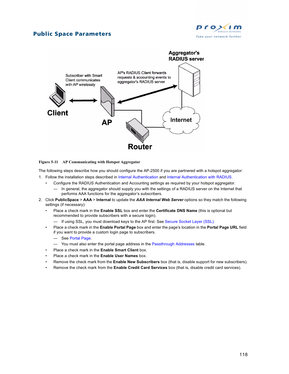 Public space parameters | Proxim ORiNOCO AP-2500 User Manual | Page 118 / 250