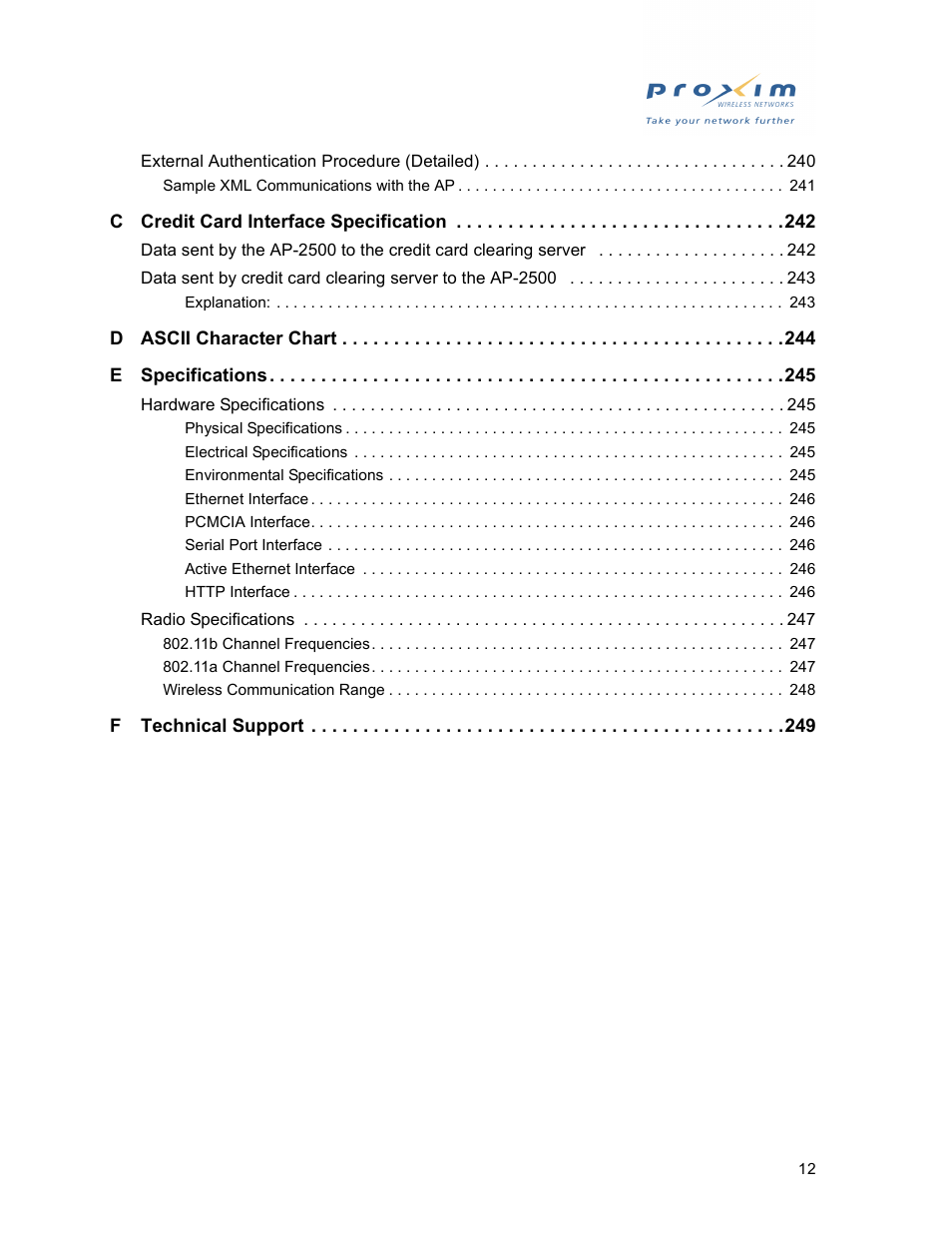 Proxim ORiNOCO AP-2500 User Manual | Page 12 / 250