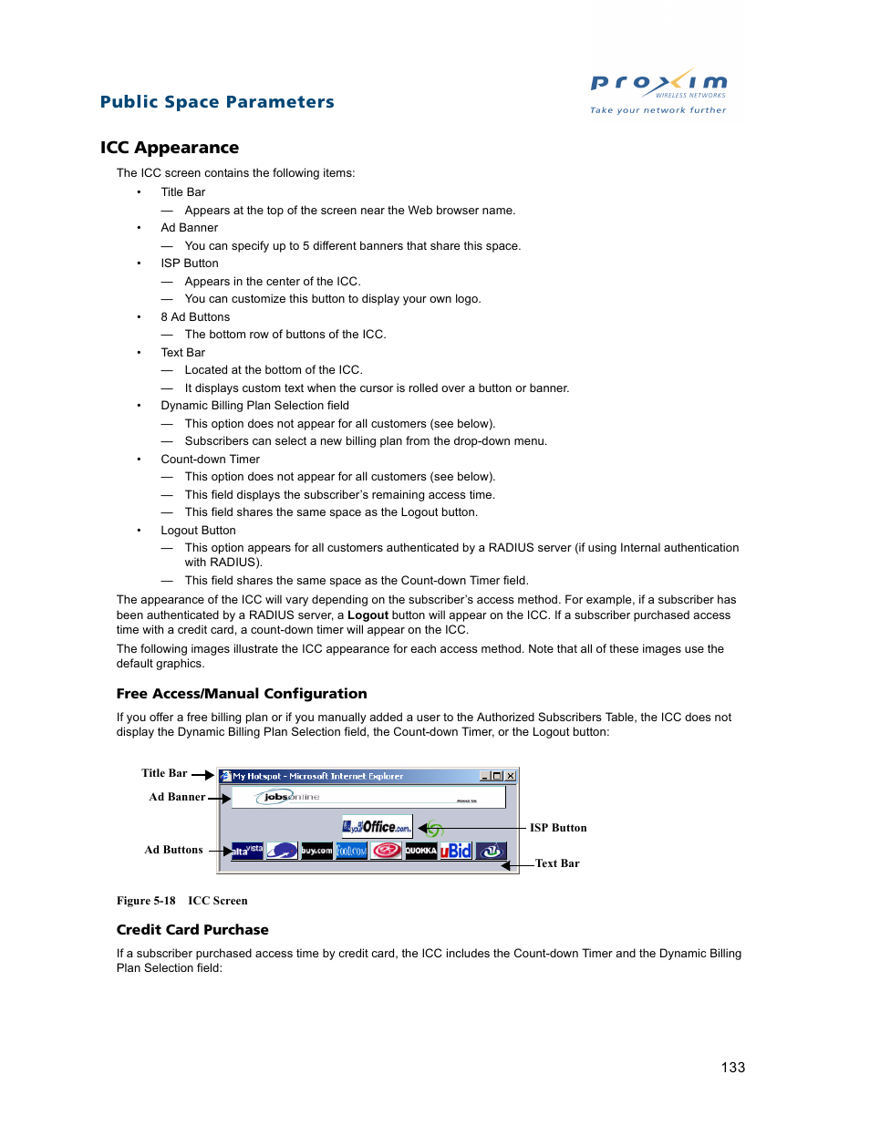 Icc appearance, Public space parameters icc appearance | Proxim ORiNOCO AP-2500 User Manual | Page 133 / 250