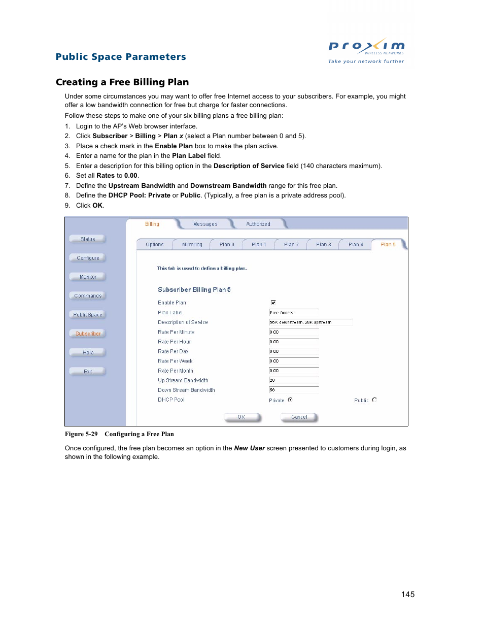 Creating a free billing plan | Proxim ORiNOCO AP-2500 User Manual | Page 145 / 250