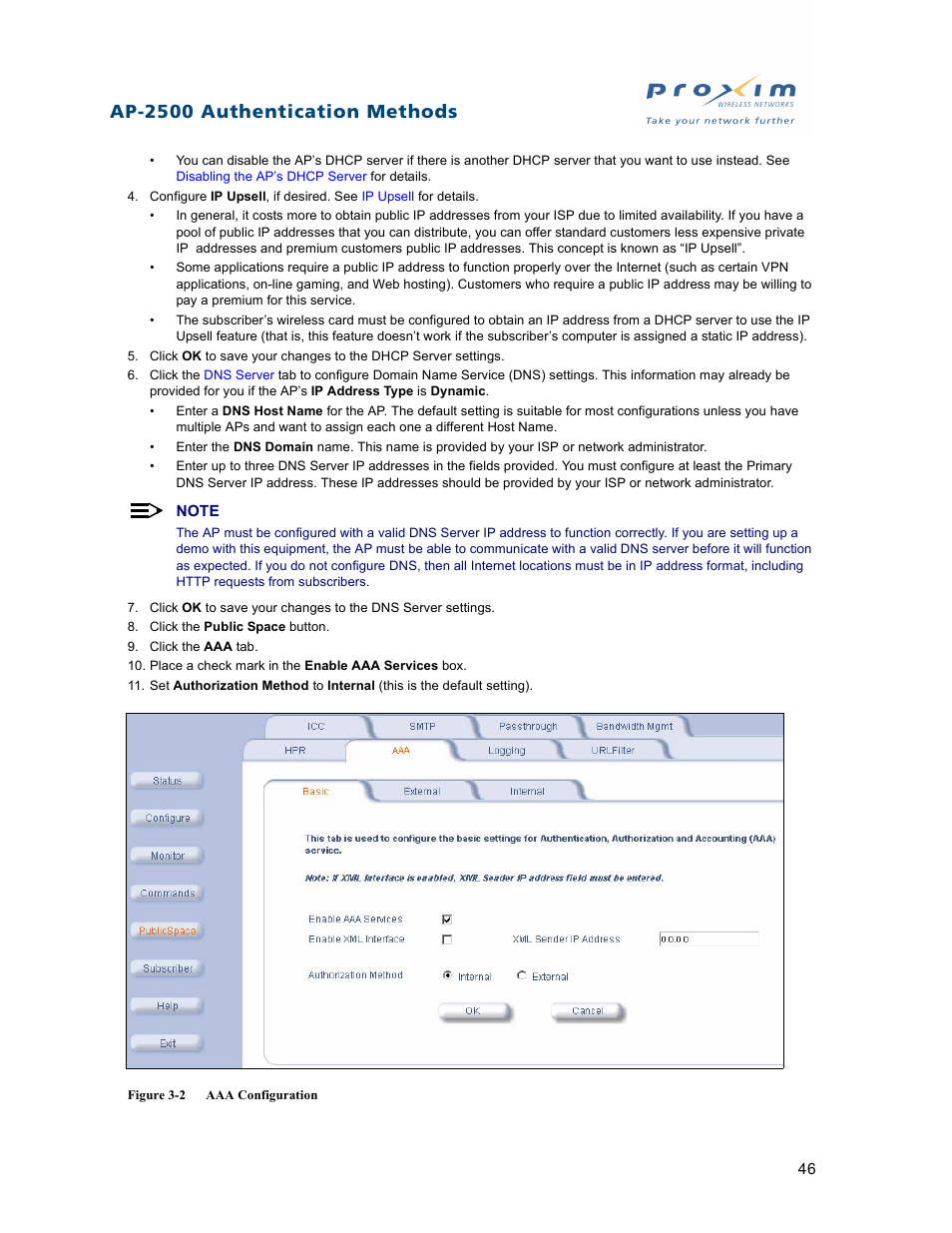 Ap-2500 authentication methods | Proxim ORiNOCO AP-2500 User Manual | Page 46 / 250