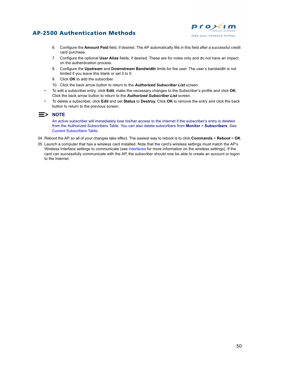 Ap-2500 authentication methods | Proxim ORiNOCO AP-2500 User Manual | Page 50 / 250