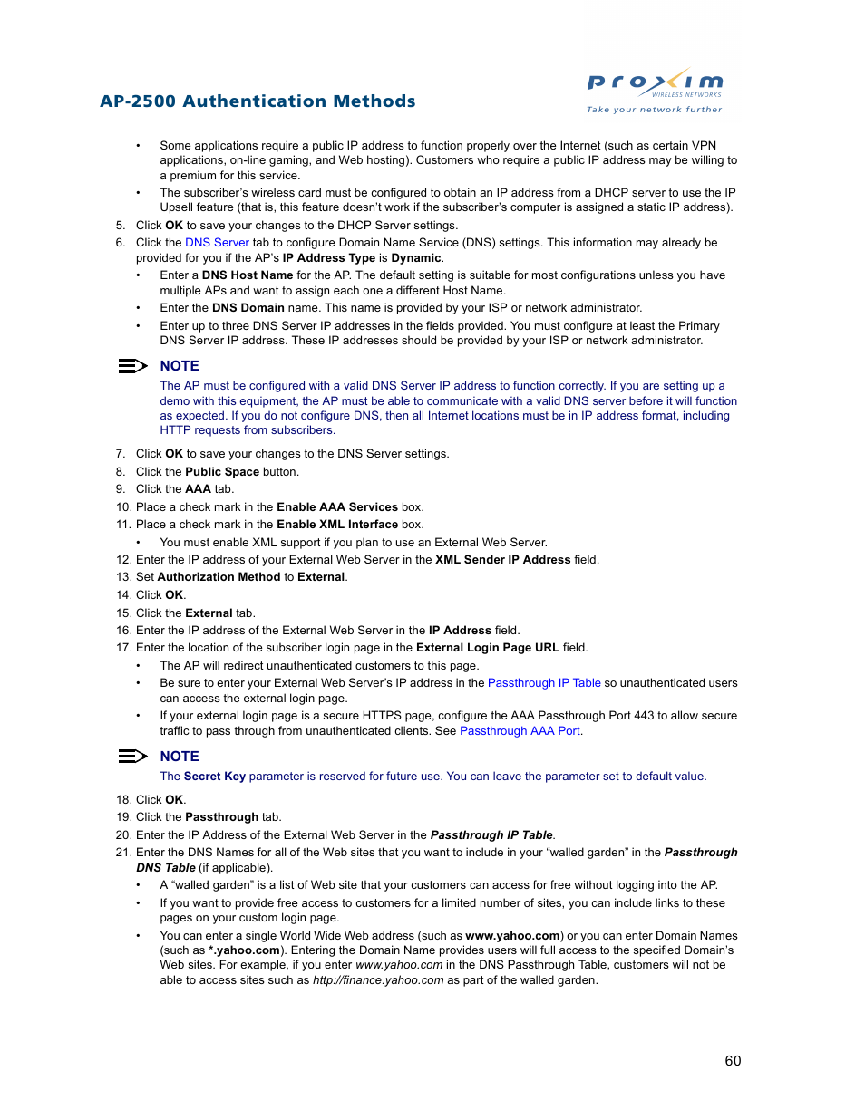 Ap-2500 authentication methods | Proxim ORiNOCO AP-2500 User Manual | Page 60 / 250