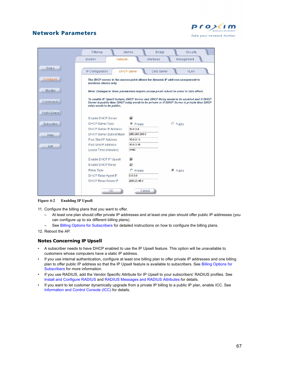 Network parameters | Proxim ORiNOCO AP-2500 User Manual | Page 67 / 250