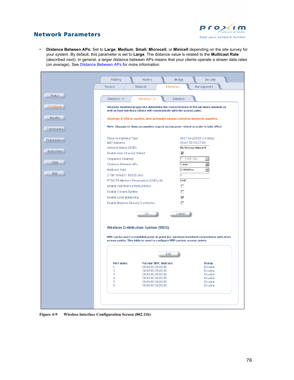 Network parameters | Proxim ORiNOCO AP-2500 User Manual | Page 76 / 250