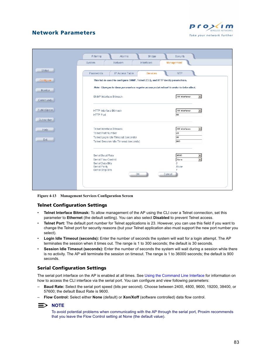Network parameters | Proxim ORiNOCO AP-2500 User Manual | Page 83 / 250