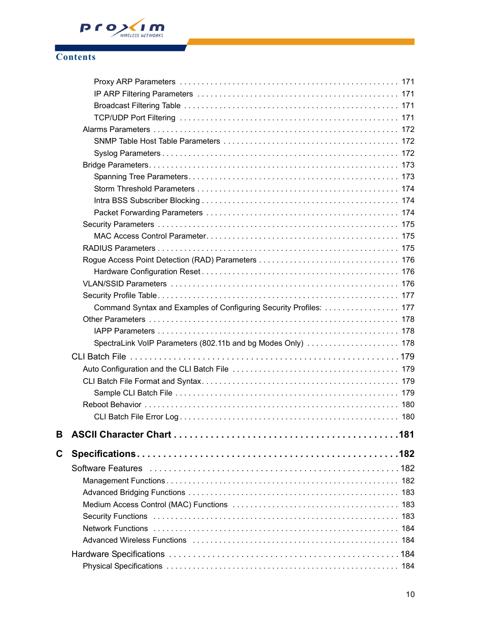 Proxim ORINOCO AP-2000 User Manual | Page 10 / 244
