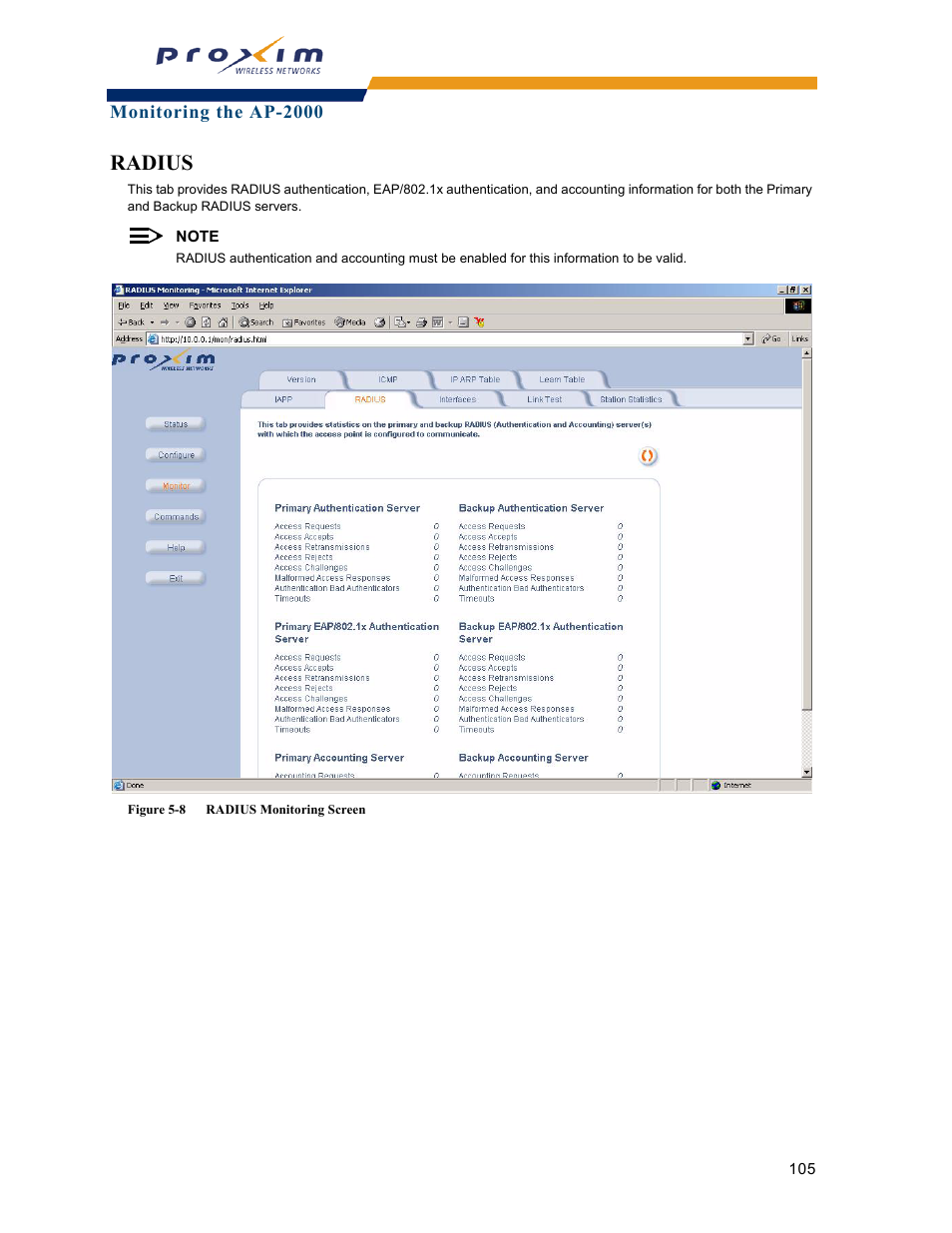 Radius | Proxim ORINOCO AP-2000 User Manual | Page 105 / 244