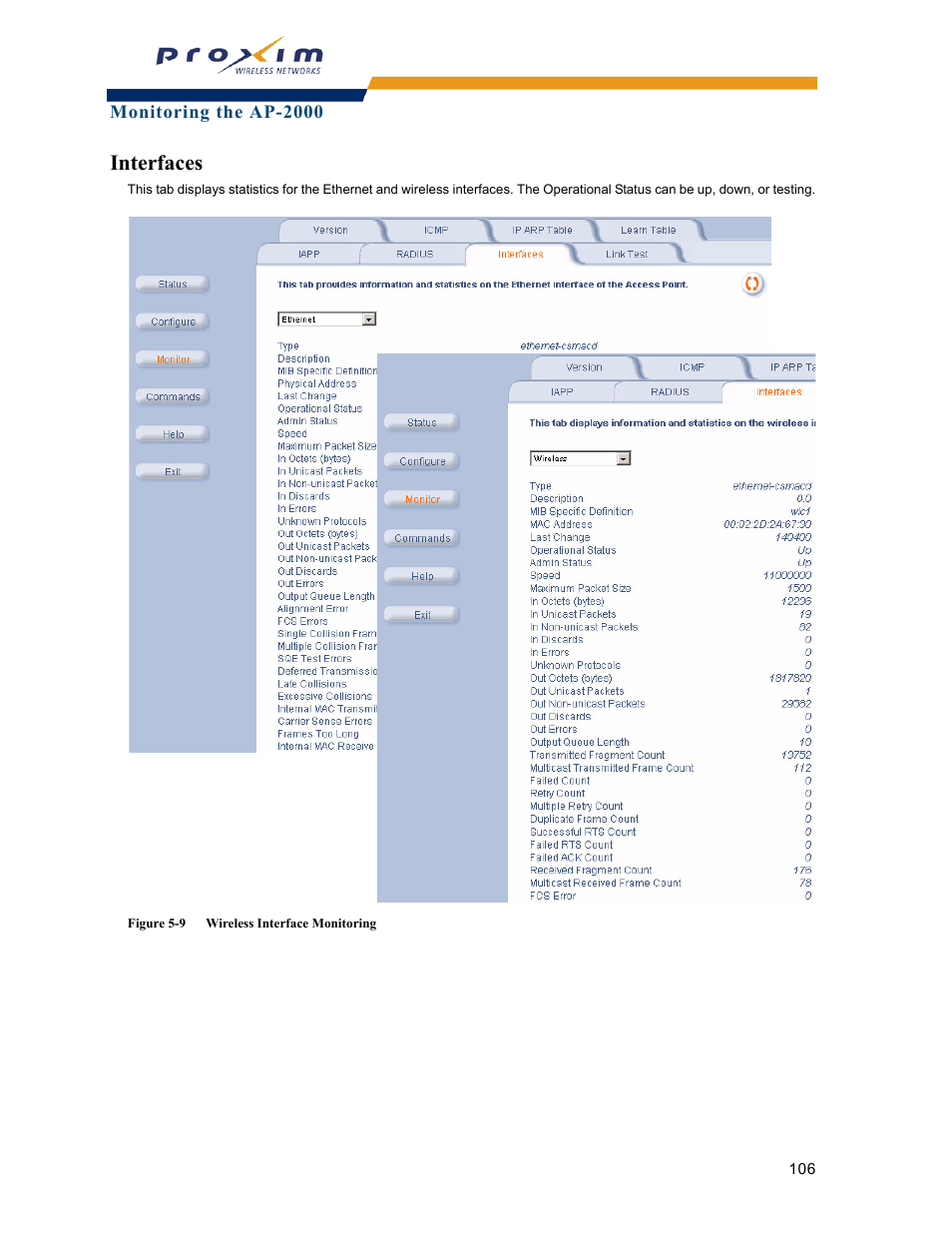 Interfaces | Proxim ORINOCO AP-2000 User Manual | Page 106 / 244