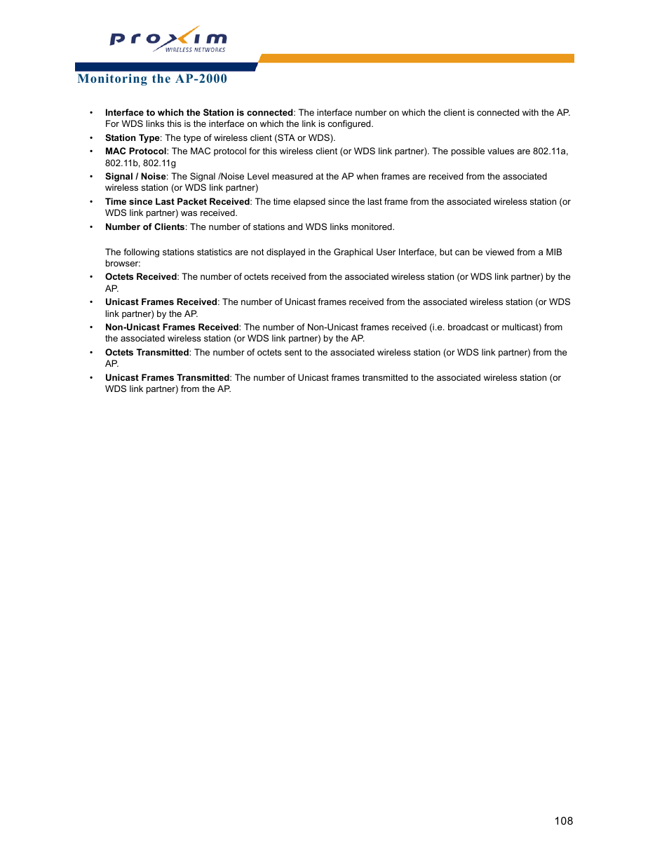 Monitoring the ap-2000 | Proxim ORINOCO AP-2000 User Manual | Page 108 / 244