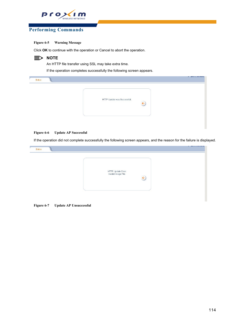 Performing commands | Proxim ORINOCO AP-2000 User Manual | Page 114 / 244