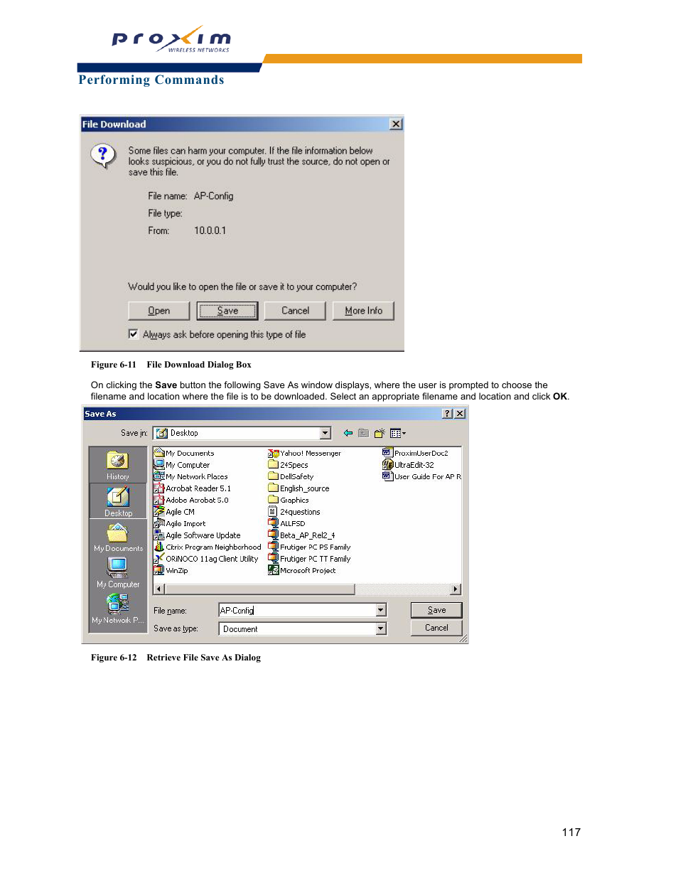 Performing commands | Proxim ORINOCO AP-2000 User Manual | Page 117 / 244