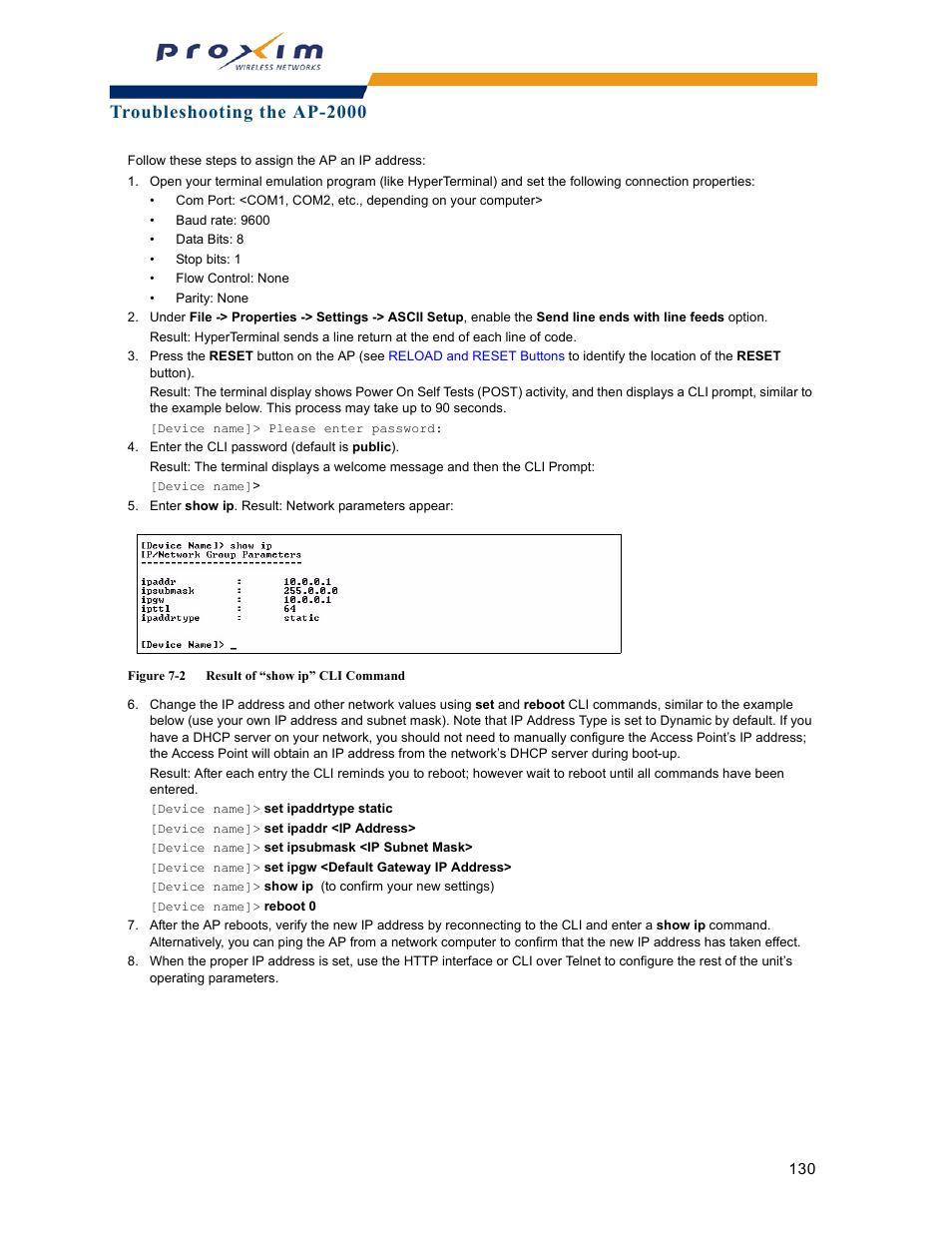 Troubleshooting the ap-2000 | Proxim ORINOCO AP-2000 User Manual | Page 130 / 244