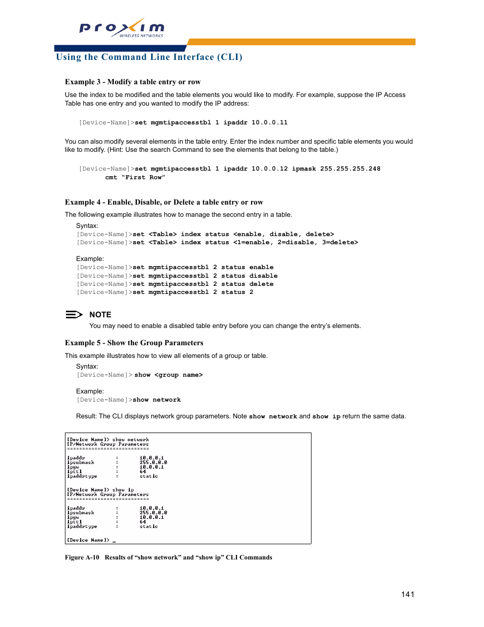 Using the command line interface (cli) | Proxim ORINOCO AP-2000 User Manual | Page 141 / 244