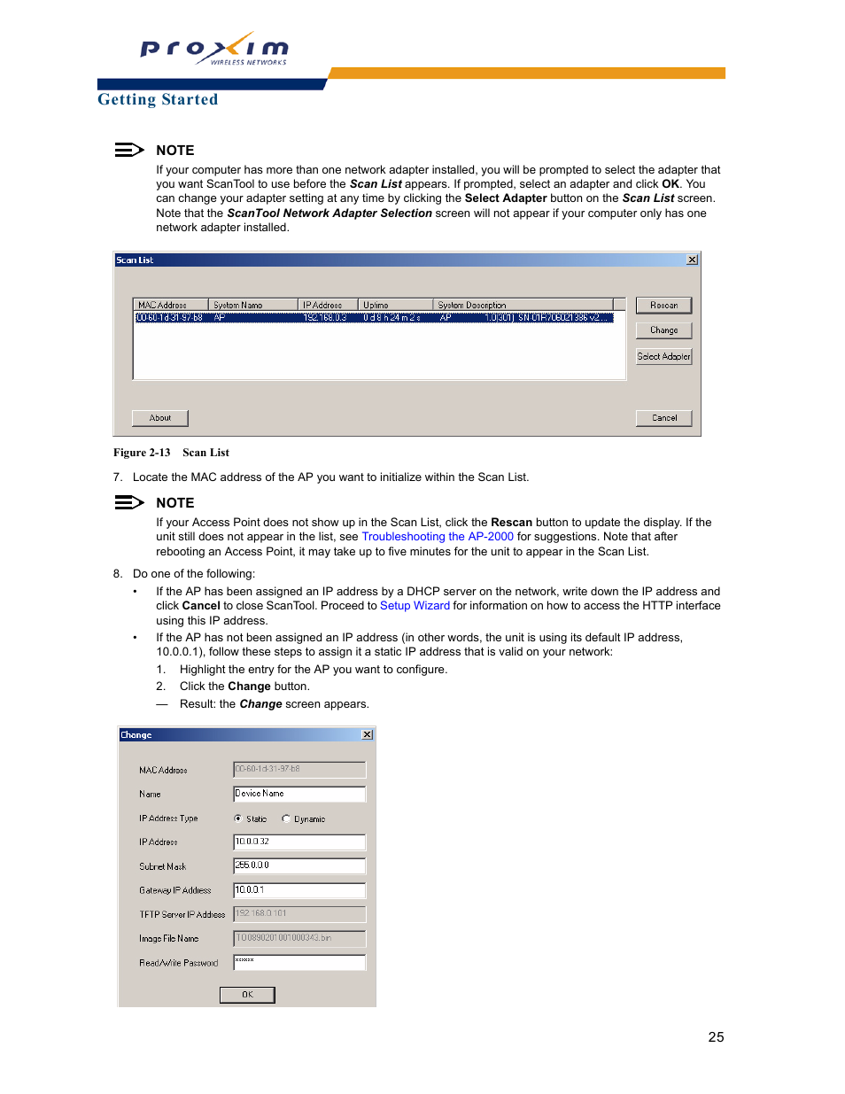 Getting started | Proxim ORINOCO AP-2000 User Manual | Page 25 / 244