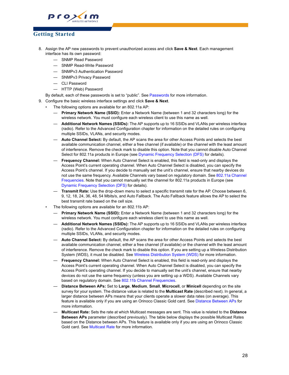 Getting started | Proxim ORINOCO AP-2000 User Manual | Page 28 / 244