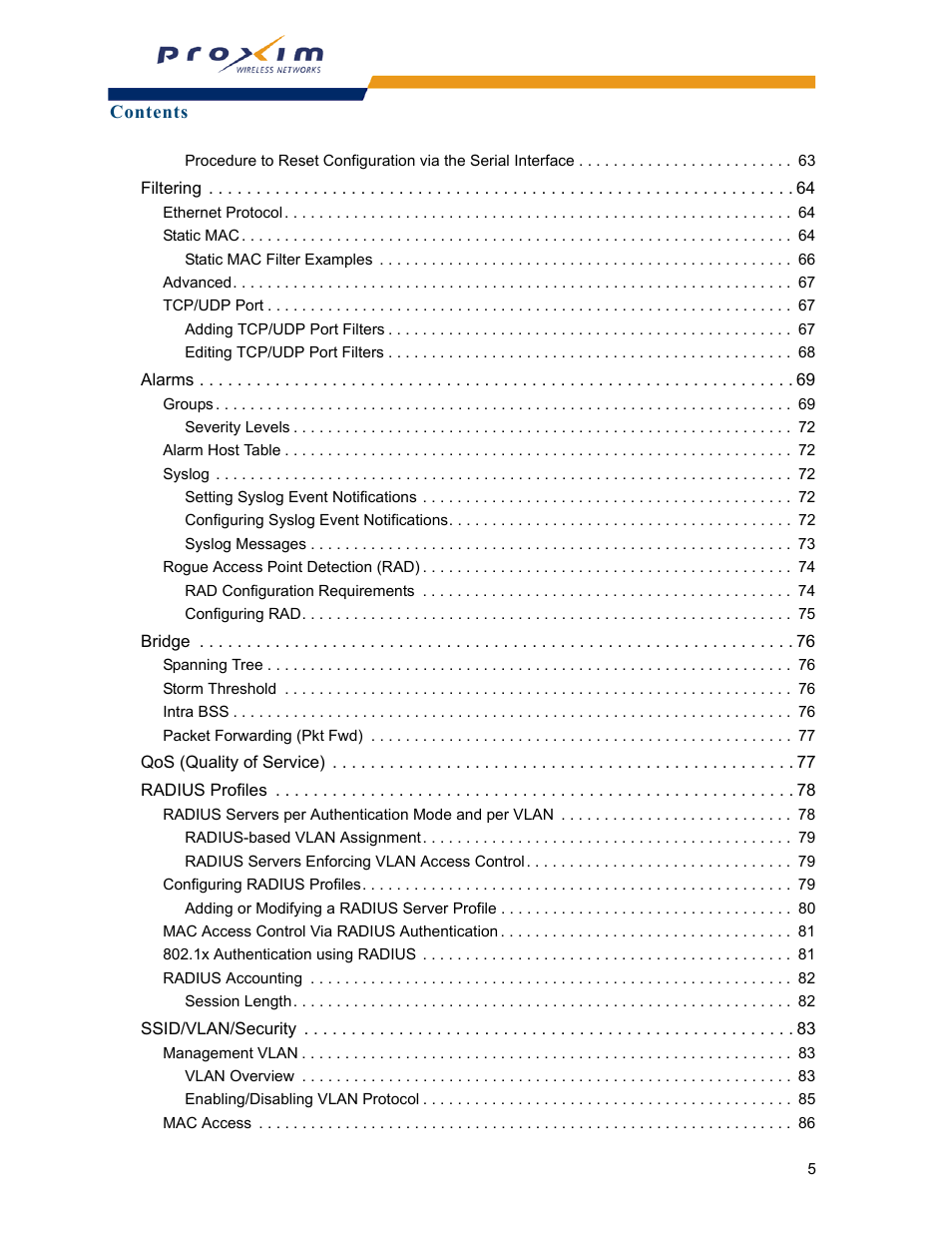 Proxim ORINOCO AP-2000 User Manual | Page 5 / 244