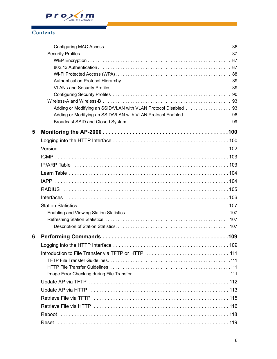 Proxim ORINOCO AP-2000 User Manual | Page 6 / 244