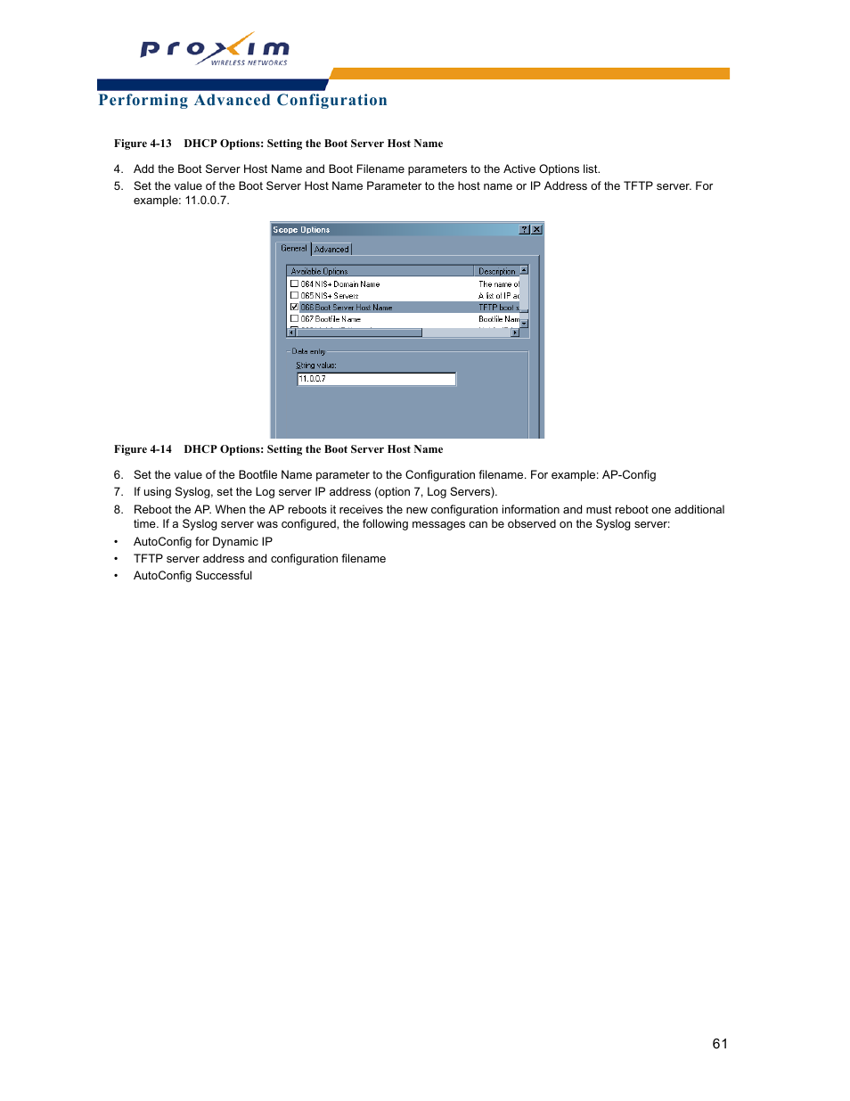 Performing advanced configuration | Proxim ORINOCO AP-2000 User Manual | Page 61 / 244