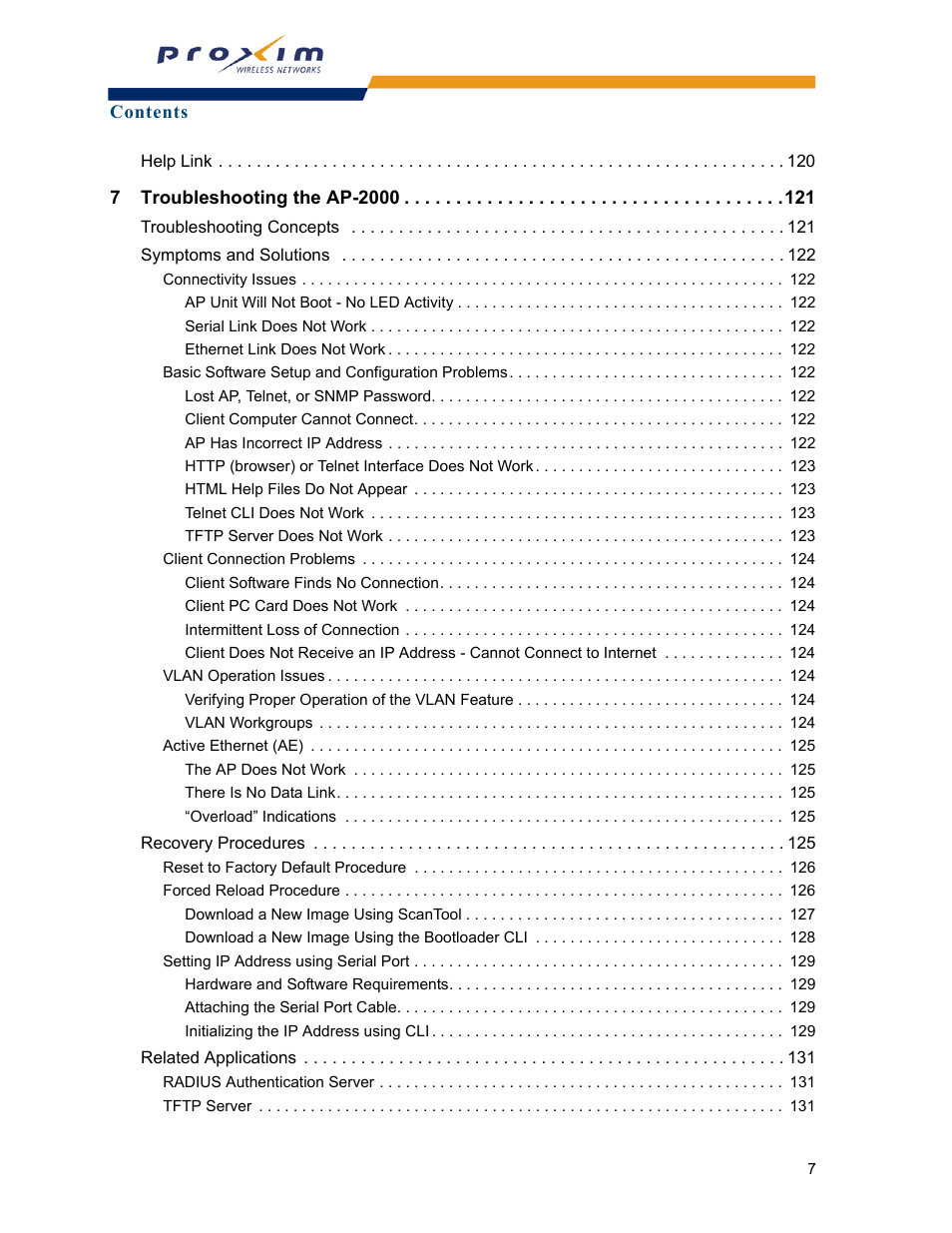 Proxim ORINOCO AP-2000 User Manual | Page 7 / 244