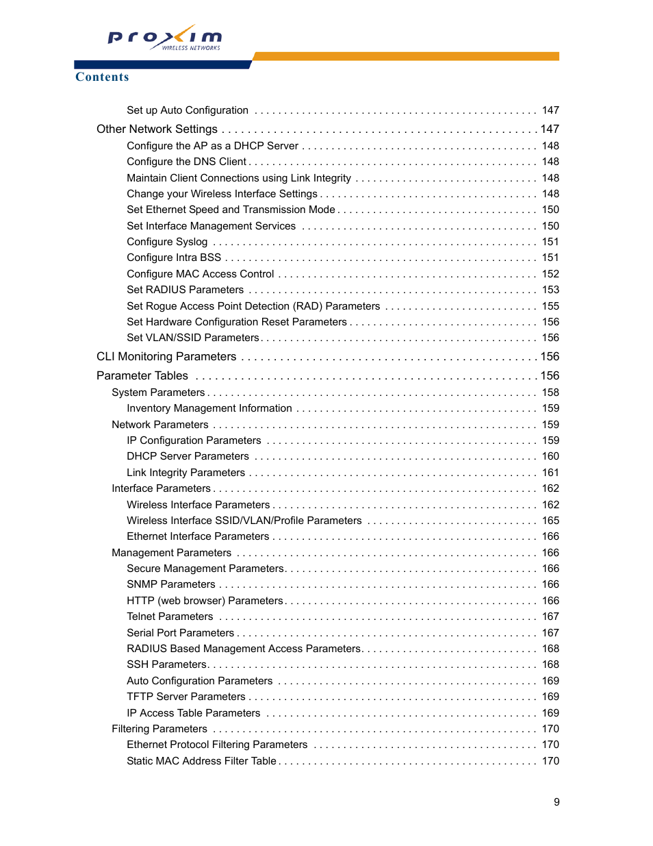 Proxim ORINOCO AP-2000 User Manual | Page 9 / 244