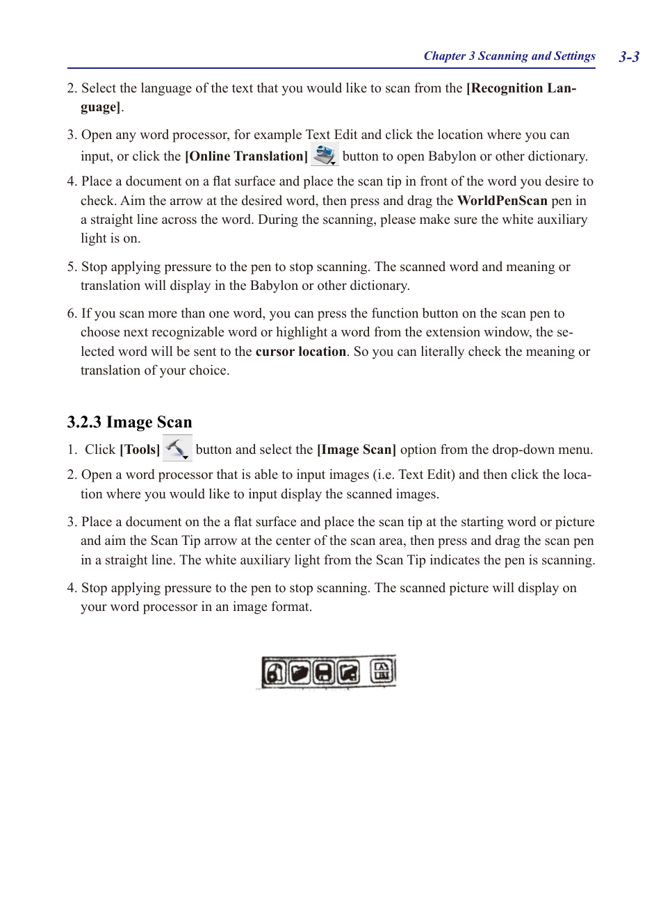 3 image scan - 3, 3 image scan | Penpower WorldPenScan Pro User Manual | Page 14 / 20