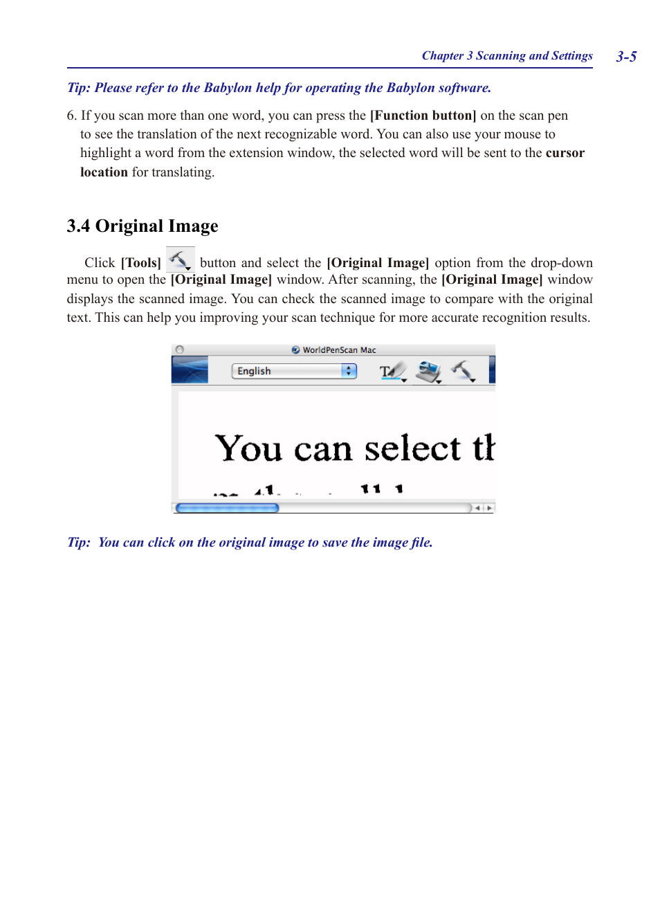 4 original image -5, 4 original image | Penpower WorldPenScan Pro User Manual | Page 16 / 20
