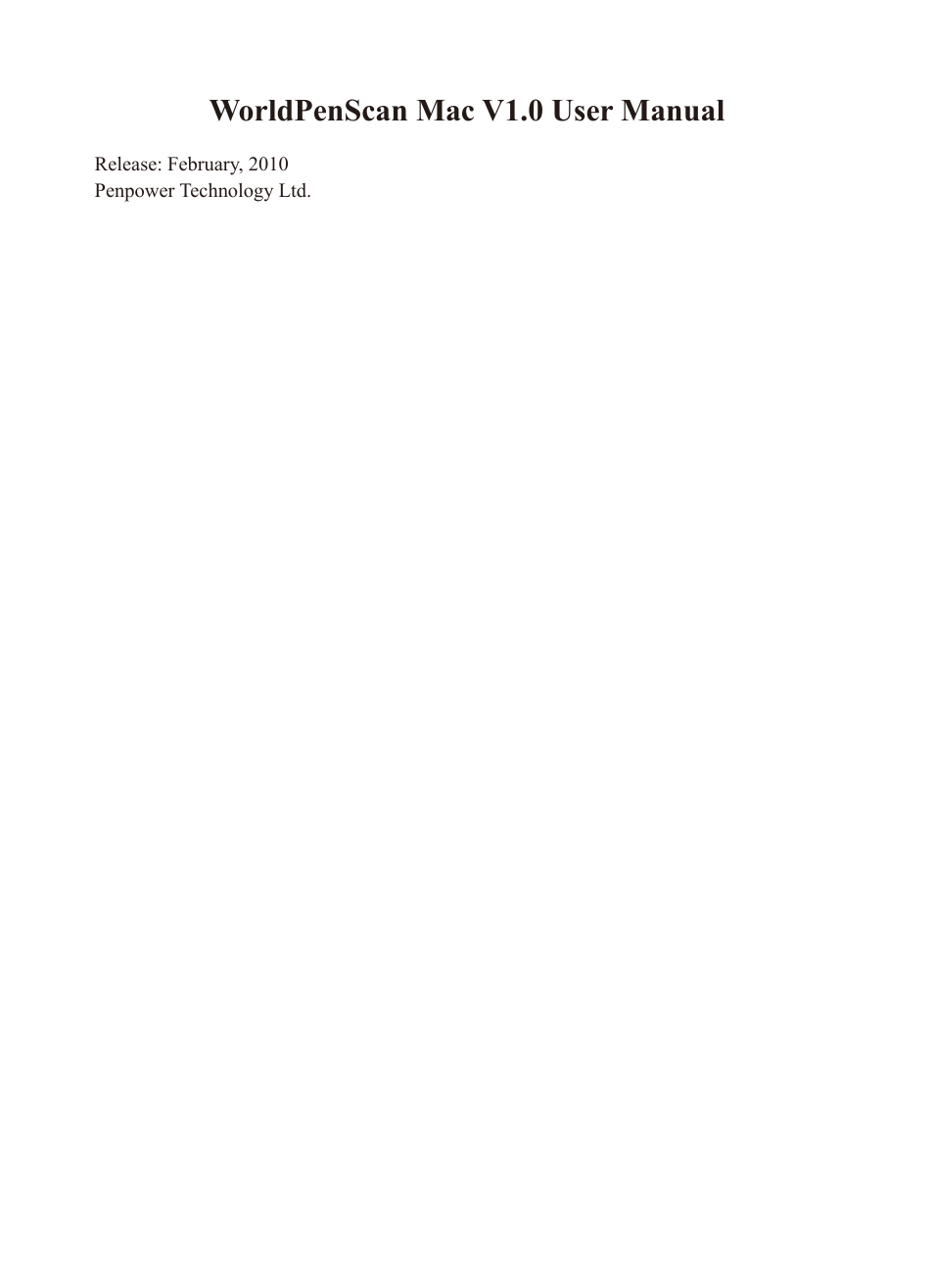 Worldpenscan mac v1.0 user manual | Penpower WorldPenScan Pro User Manual | Page 20 / 20