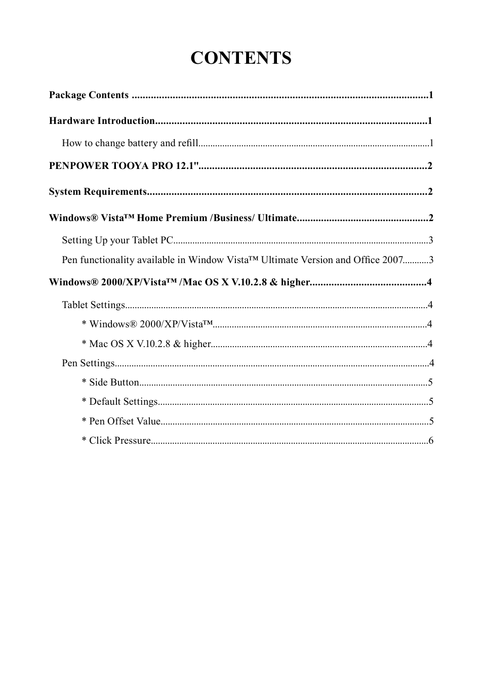 Penpower TOOYA PRO User Manual | Page 2 / 8