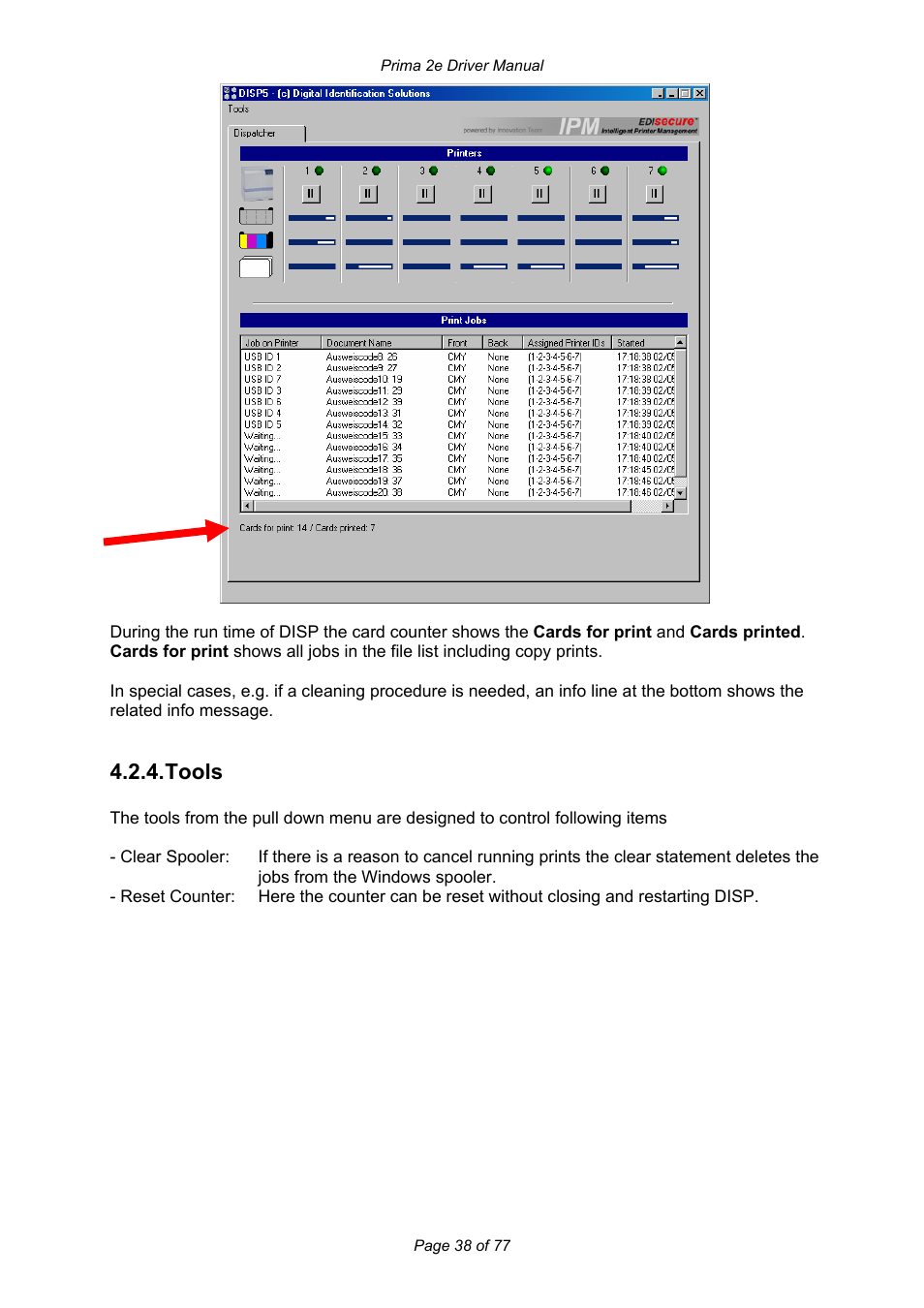 Tools | Prima MAGICARD 2e User Manual | Page 38 / 77