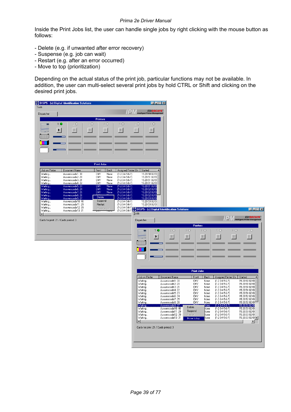 Prima MAGICARD 2e User Manual | Page 39 / 77