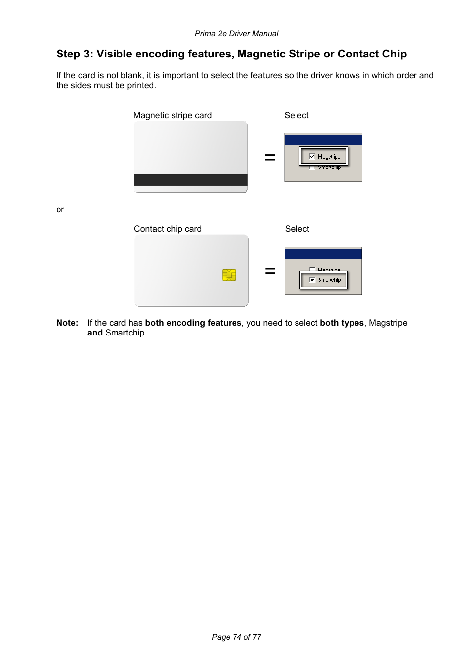 Prima MAGICARD 2e User Manual | Page 74 / 77
