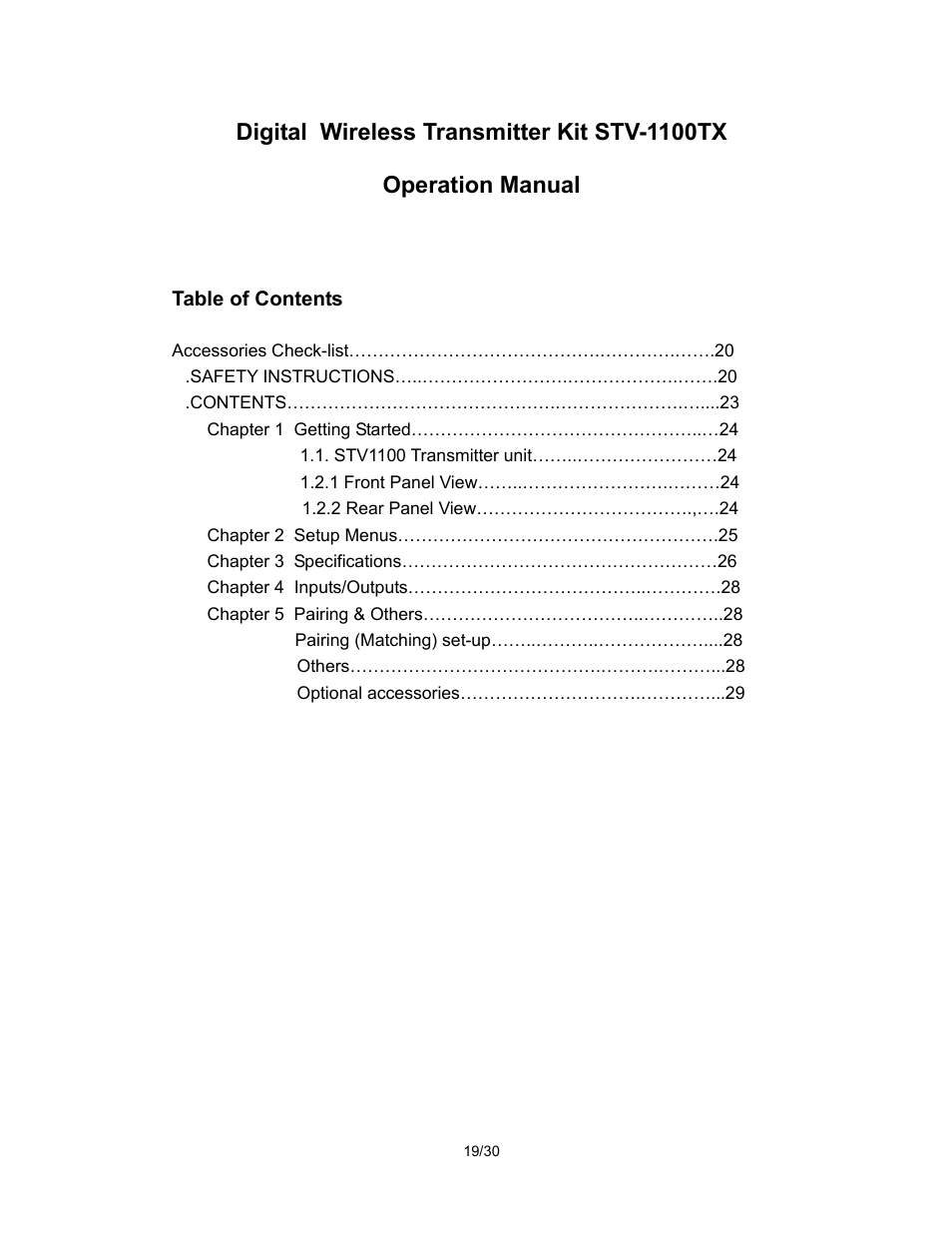 Pantel PAN520 User Manual | Page 19 / 30