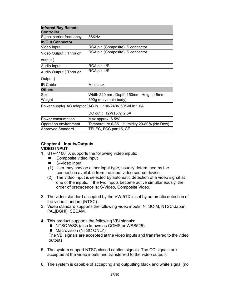 Pantel PAN520 User Manual | Page 27 / 30