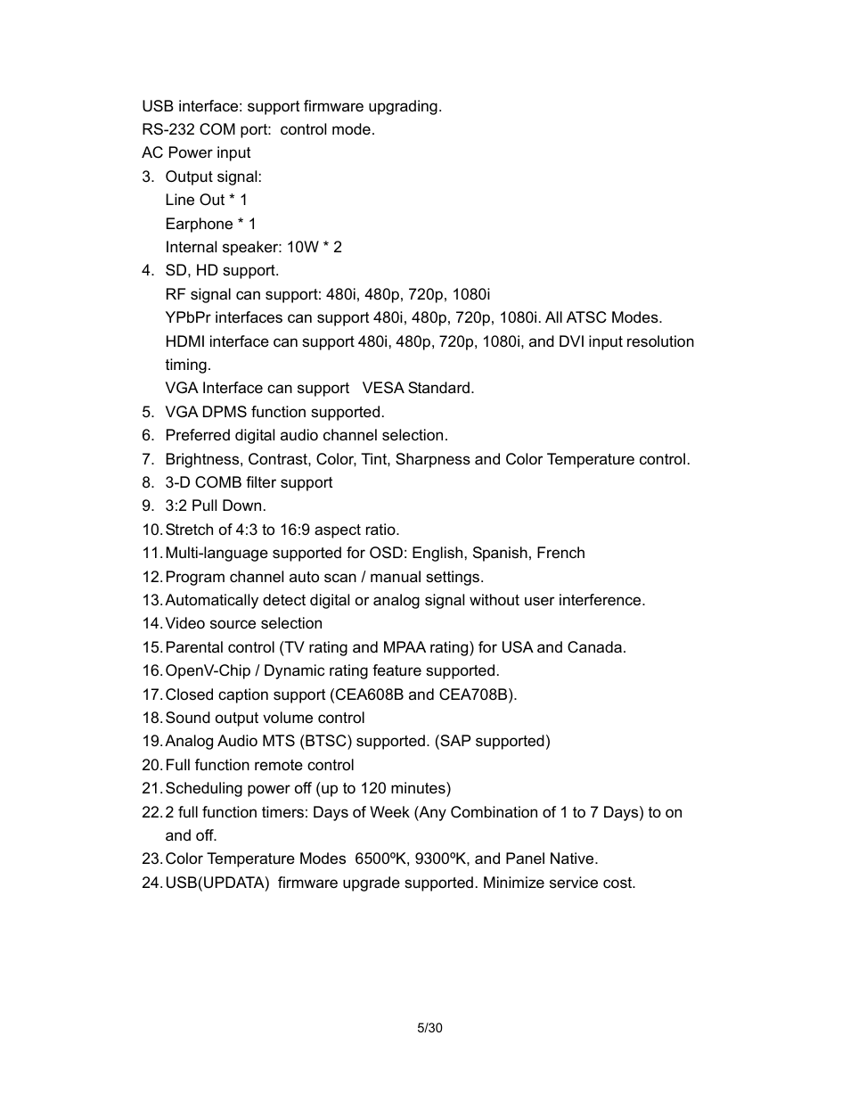 Pantel PAN520 User Manual | Page 5 / 30