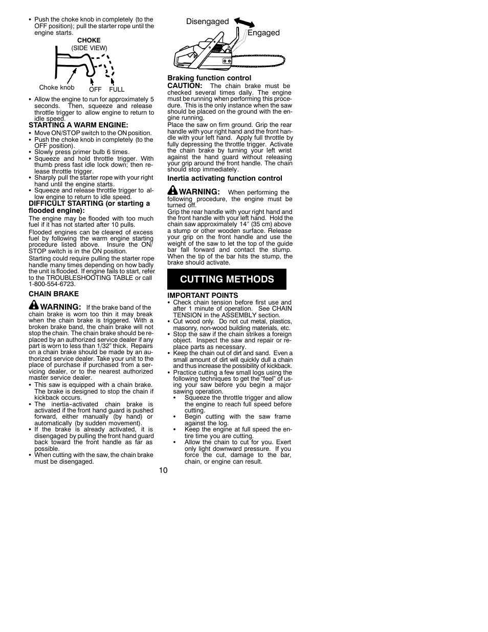 Cutting methods | Patriot Products 1900 User Manual | Page 10 / 17