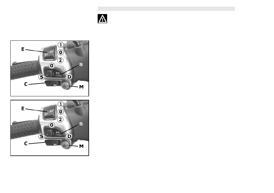 Switch direction indicators, Horn button | Piaggio 400ie User Manual | Page 15 / 100