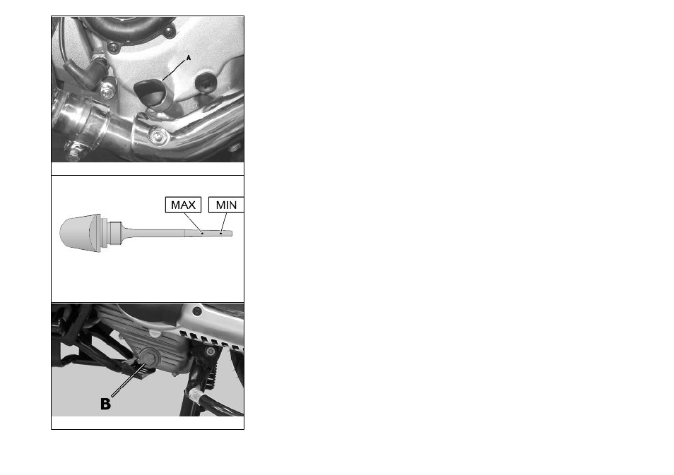 Engine oil level, Engine oil level check, Engine oil top-up | Warning light (insufficient oil pressure) | Piaggio 400ie User Manual | Page 46 / 100