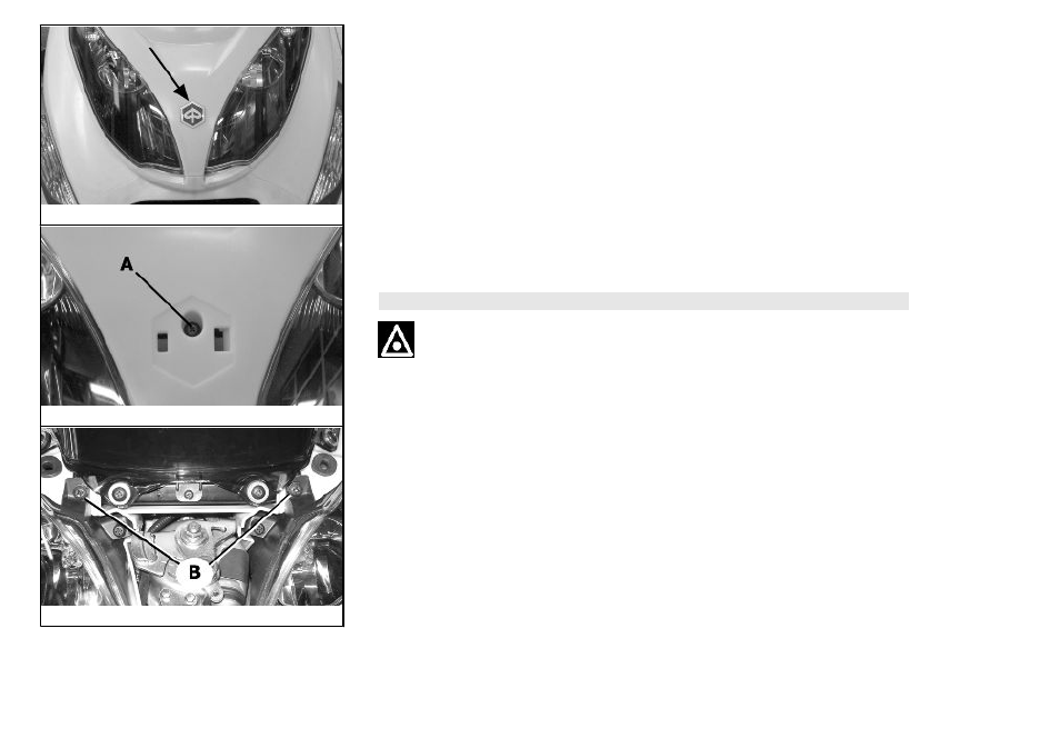 Front light group, Headlight adjustment, 3 maintenance | Piaggio 400ie User Manual | Page 63 / 100