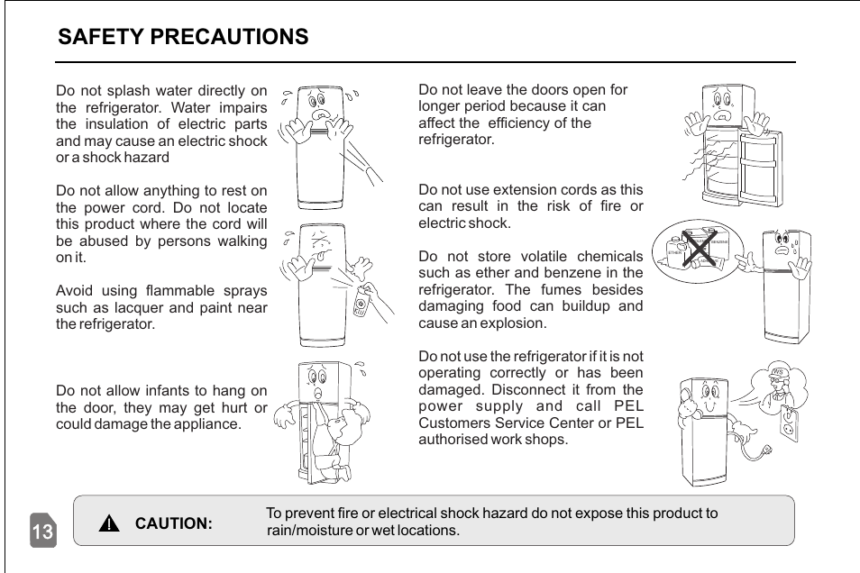 Safety precautions | Pelco 20145JF User Manual | Page 14 / 34