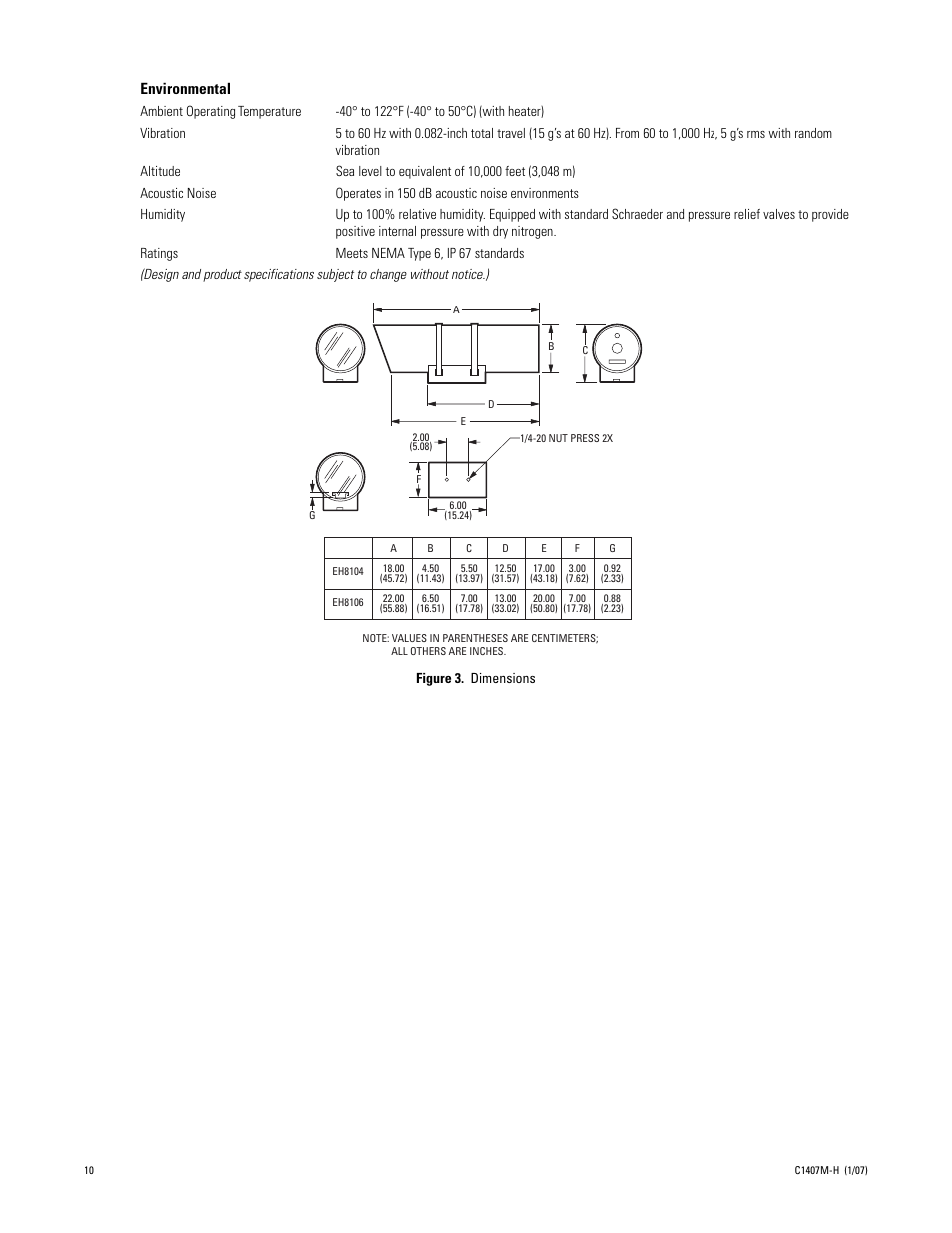 Environmental | Pelco EH8100 User Manual | Page 10 / 12