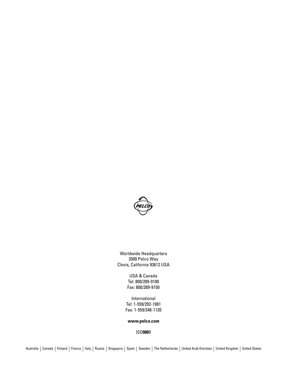 Pelco EH8100 User Manual | Page 12 / 12