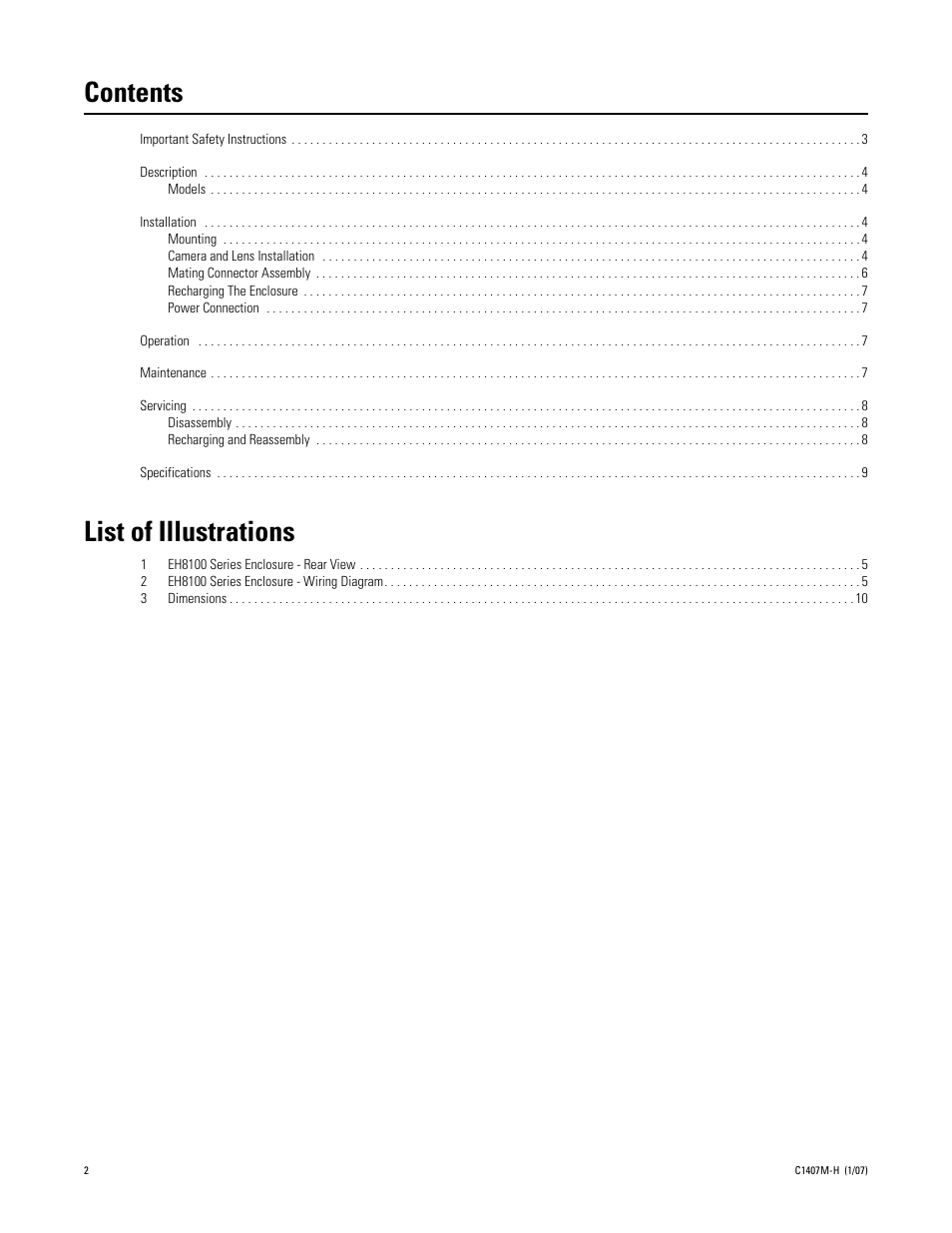 Pelco EH8100 User Manual | Page 2 / 12
